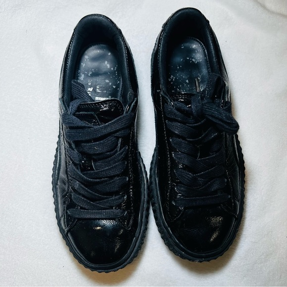 PUMA X Fenty Rihanna Creeper Wrinkled Patent Womens Trainers Black - Size: 6 - Picture 5 of 11